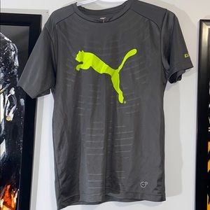 Green Puma Dry Fit Tee Shirt